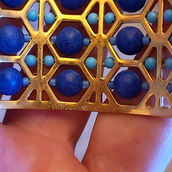 STELLA&DOT blue beaded abacus cuff - Picture 4 of 6